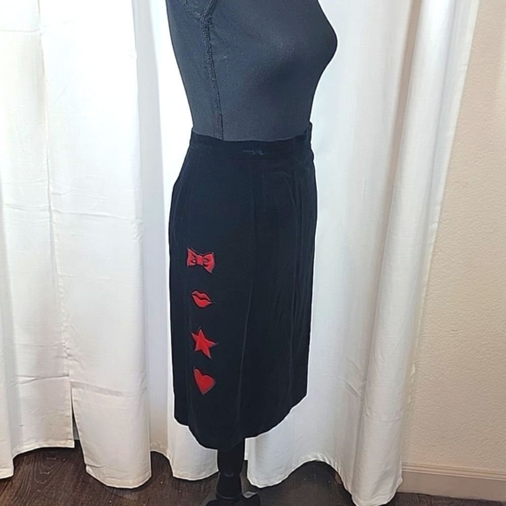 ESCADA by Magaretha Ley Vintage Black Velvet Pencil Skirt - Picture 5 of 15